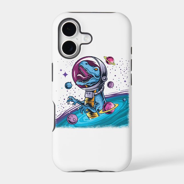 Funny T-Rex Dinosaur in Space (Back)