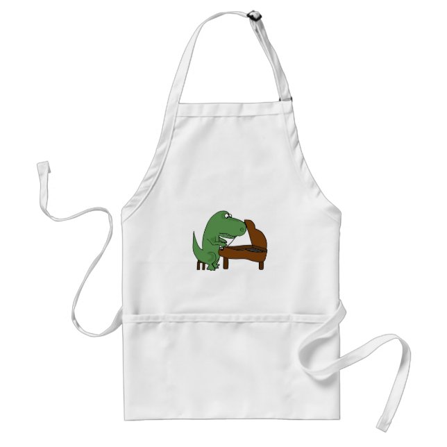 Funny T-Rex Dinosaur Playing Piano Standard Apron (Front)