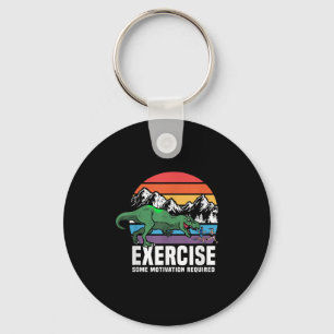 Funny T Rex Gym Exercise Workout Fitness Motivatio Keychain