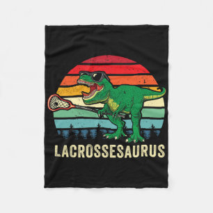 Funny T Rex Lacrosse Dinosaur Lax Boys Lacrosse Te Fleece Blanket