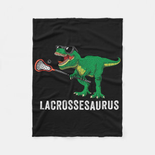 Funny T Rex Lacrosse Dinosaur Lax Boys Lacrosse Te Fleece Blanket
