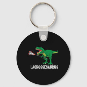 Funny T Rex Lacrosse Dinosaur Lax Boys Lacrosse Te Keychain