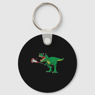 Funny T Rex Lacrosse Dinosaur Lax Boys Lacrosse Te Keychain