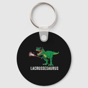 Funny T Rex Lacrosse Dinosaur Lax Boys Lacrosse Te Keychain