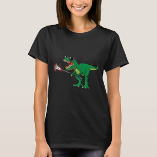 Funny T Rex Lacrosse Dinosaur Lax Boys Lacrosse Te T-Shirt