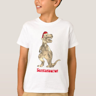 Funny T Rex Santa Christmas Dinosaur Xmas Humour T-Shirt