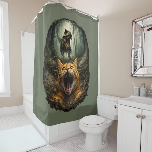 Funny T-Rex & Screaming Cat Meme (In Situ)