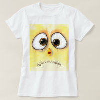 Funny T-Shirt Big Surprised Eyes - Custom Text
