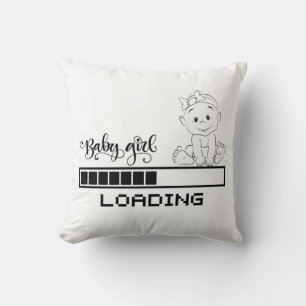 Funny T-shirt Infant Pregnancy Child Mother Throw Pillow