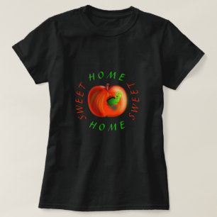 Funny T-Shirt with Happy Apple Worm - Custom Text