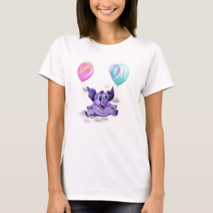 Funny T-Shirt with Happy Elephant