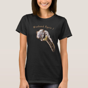 Funny T-Shirt with Happy Ostrich - Custom Text