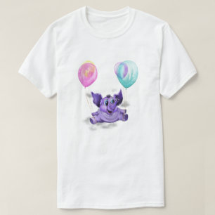Funny T-Shirt with Happy Party Elephant