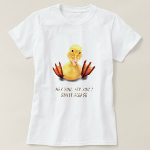 Funny T-Shirt with Playful Duck - Smile