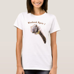 Funny T-Shirt with Playful Ostrich - Custom Text