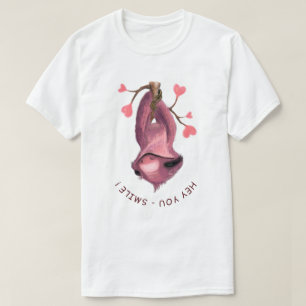 Funny T-Shirt with Playful Sloth Smile - Your Text