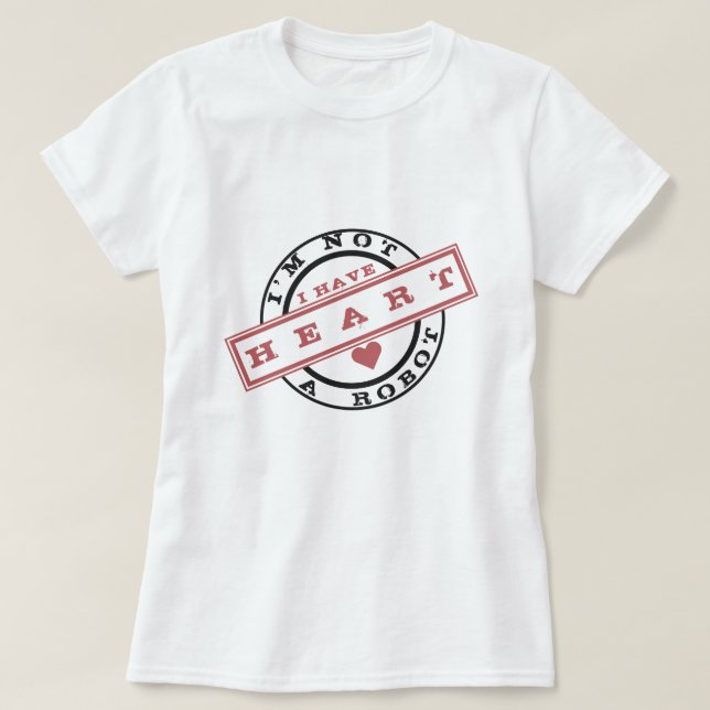 Funny T-Shirt with Text Stamp - Customizable (Design Front)