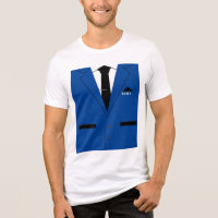 Funny T-Shirt with Tie and Suit - Custom Name Text