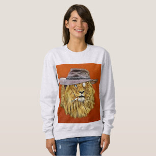 Funny T-shirts, LION smoking cigarette Sweatshirt