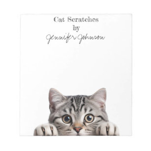 Funny Tabby Cat Notepad