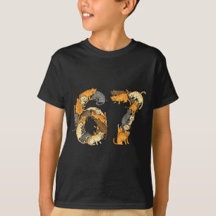 Funny Tabby Cats 6 7 Meme Six Seven Love Alley Cat T-Shirt