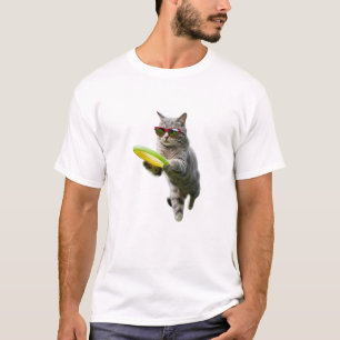 Funny Tabby Disc Golfer T-Shirt