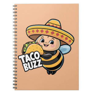 Funny Taco Buzz Bumble Bee Notebook