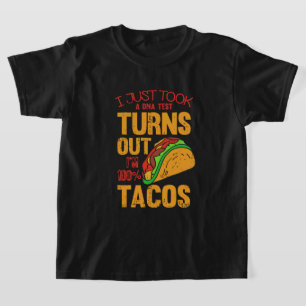 Funny taco DNA word art T-Shirt