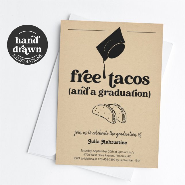 Funny Taco Graduation Party Invitation (Creator Uploaded)