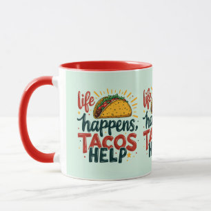 Funny Taco Lover Fiesta Foodie Humor Blue Mug