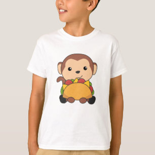 Funny Taco Monkeys Tacos Mexico Sweet Monkey T-Shirt