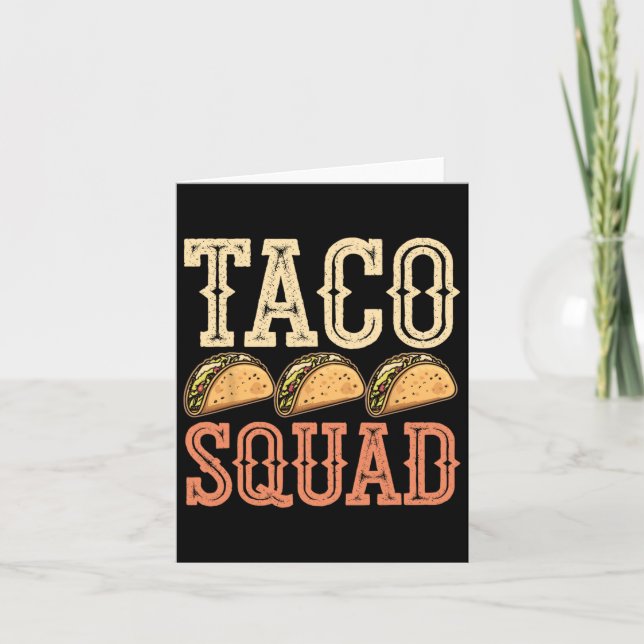 Funny Taco Squad  Card (Front)