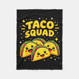 Funny Taco Squad Cinco De Mayo Mexican Food Fiesta Fleece Blanket