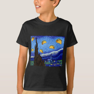 Funny Taco , Starry Night With Tacos, Taco Lover T-Shirt