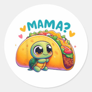 Funny Taco Tequila Mama Cinco De Mayo Classic Round Sticker