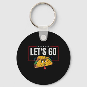Funny Taco Trump Always Chickens Out T.a.c.o 15 Keychain