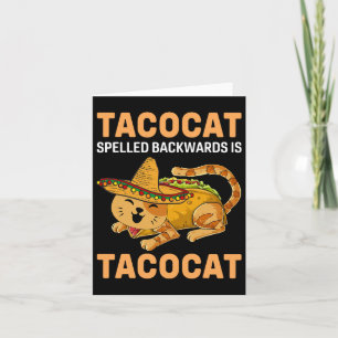 Funny Tacocat Spelled Ckward Is Tacocat Cinco De M Card