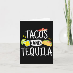Funny Tacos And Tequila Mexican Sombrero Tee Gift Card