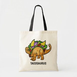 Funny TACOSAURUS custom tote bags