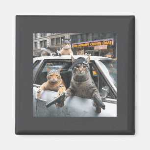 Funny Tactical Cat Meme Military Style Magnet