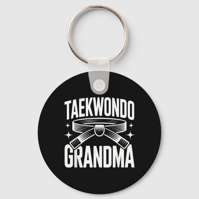 Funny Taekwondo Grandma Keychain (Front)