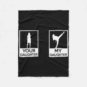 Funny Taekwondo Mom Dad Martial Arts Karate-girls Fleece Blanket