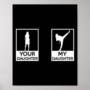 Funny Taekwondo Mom Dad Martial Arts Karate-girls  Poster