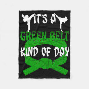 Funny Taekwondo Shirt Karate Its A Green Belt Kind Fleece Blanket