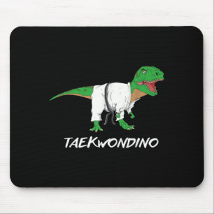 Funny Taekwondo T Rex Dinosaur Cute Martial Arts Mouse Pad