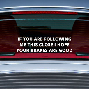 Funny Tailgater Car Decal   Window Cling Vinyl