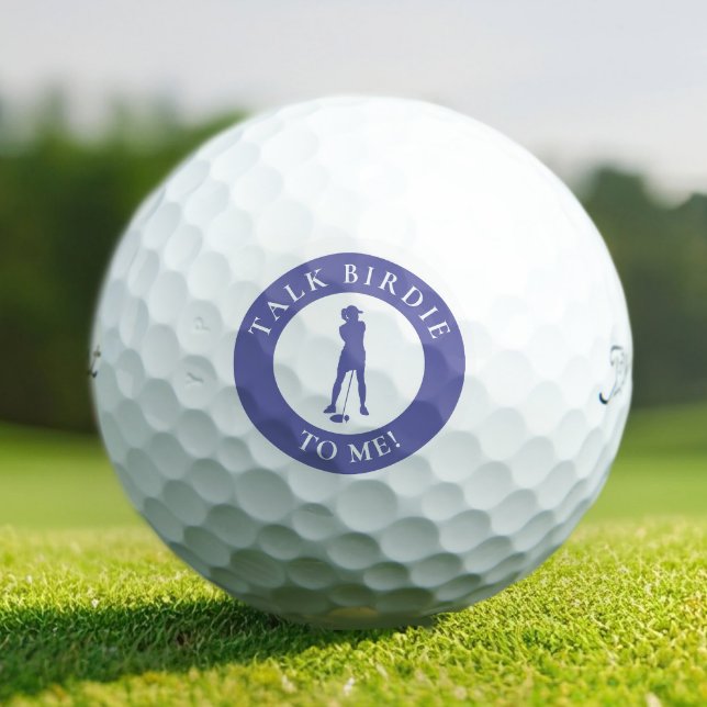 Funny Talk Birdie To Me Ladies Golf Balls (Funny Talk Birdie To Me Ladies Golf Balls in Stylish Periwinkle Blue)