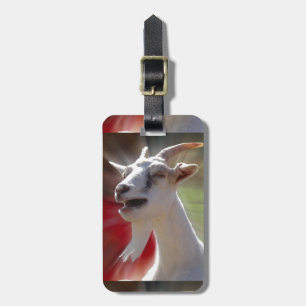 Funny Talking Goat Photograph Luggage Tag
