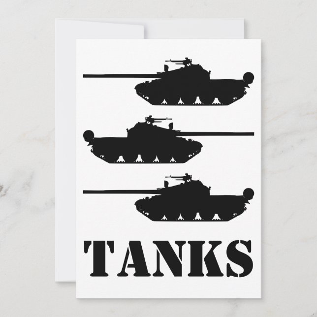 Funny Tanks Thank You Card (Front)