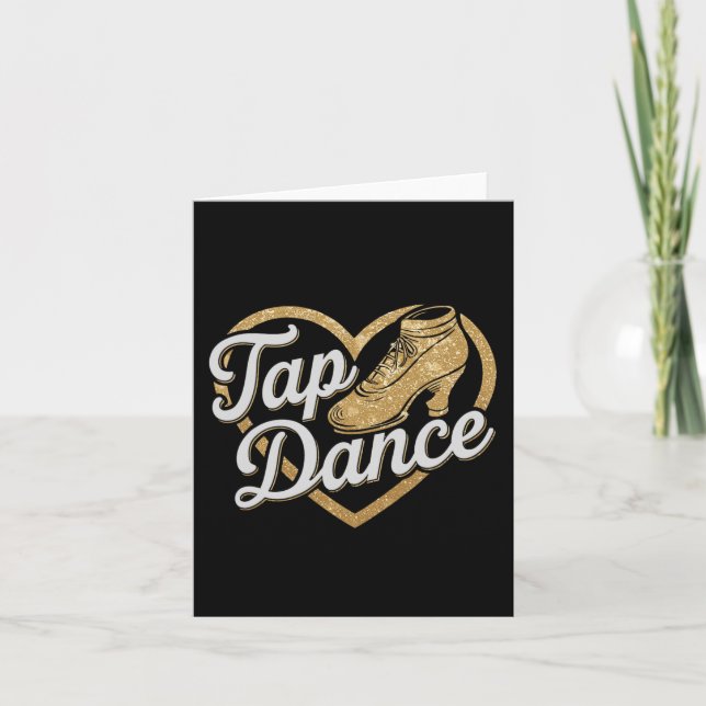 Funny Tap Dance For Tap Dancer Dancing Jm Black Da Card (Front)